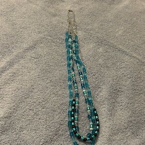 Elegant Blue Beaded Necklace